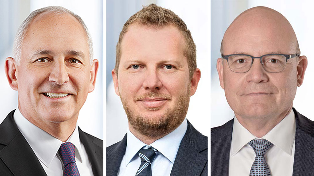 V.l.n.r.: Andreas Buri, CEO, Matthias Liechti, COO, und Kurt Wyss, Leiter IT-Banksysteme